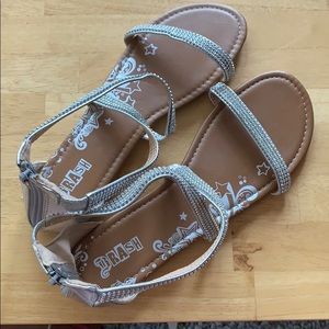 Silver sandals